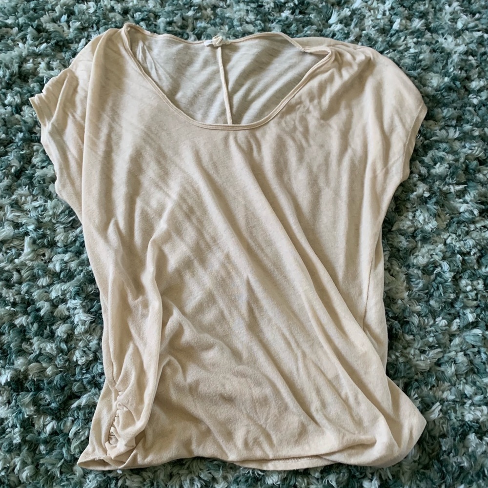 Soft Joie Ruch Side Gathered Tee Basic XS Ivory Cream